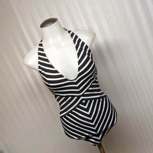 LAUREN Ralph Lauren One-Piece Striped Swimsuit 8